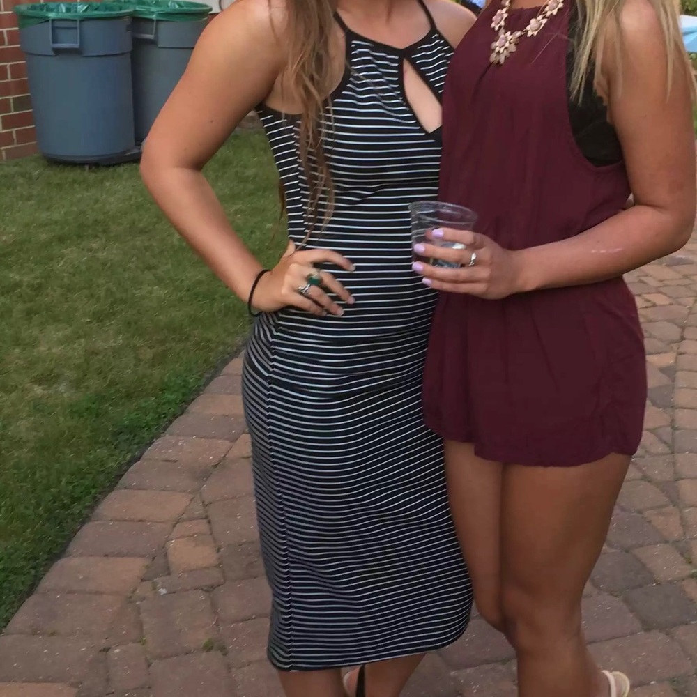 PACSUN Midi Striped Dress